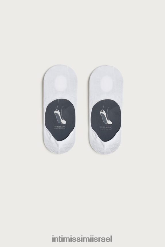 גרביים il Intimissimi גברים גרבי כותנה מתיחה 001-לבן 44DDXH401