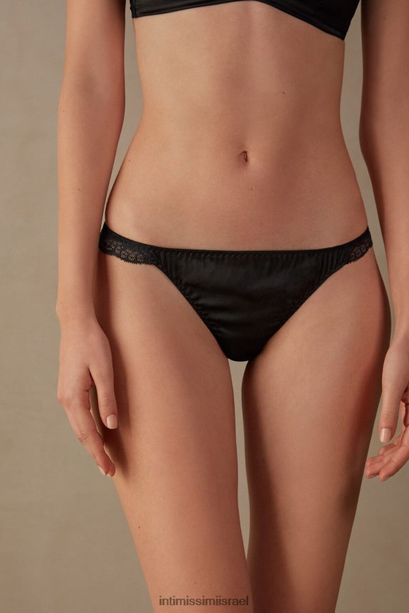 תַחתוֹנִים il Intimissimi נשים חוט ג'י משי ותחרה 019-שחור 44DDXH1133