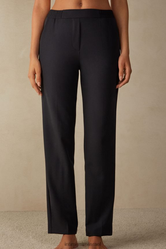 לבוש il Intimissimi נשים מכנסיים ישרים עם כיסים 019-שחור 44DDXH1355
