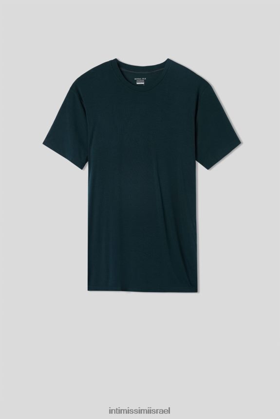 לבוש il Intimissimi גברים חולצת טי מודאלית ומשי 132j-ירוק כהה 44DDXH152