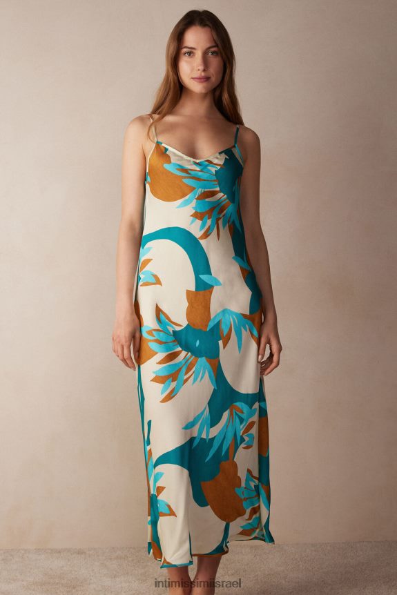 לבוש il Intimissimi נשים תנועות קיץ סאטן ארוכות ויסקוזה הדפס 241j-קיץ 44DDXH1214
