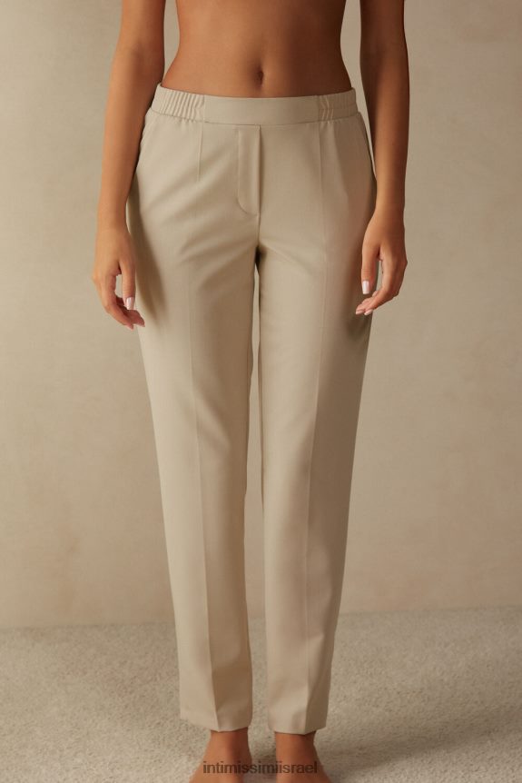 לבוש il Intimissimi נשים מכנסיים ישרים עם כיסים 2768-שקד 44DDXH1361