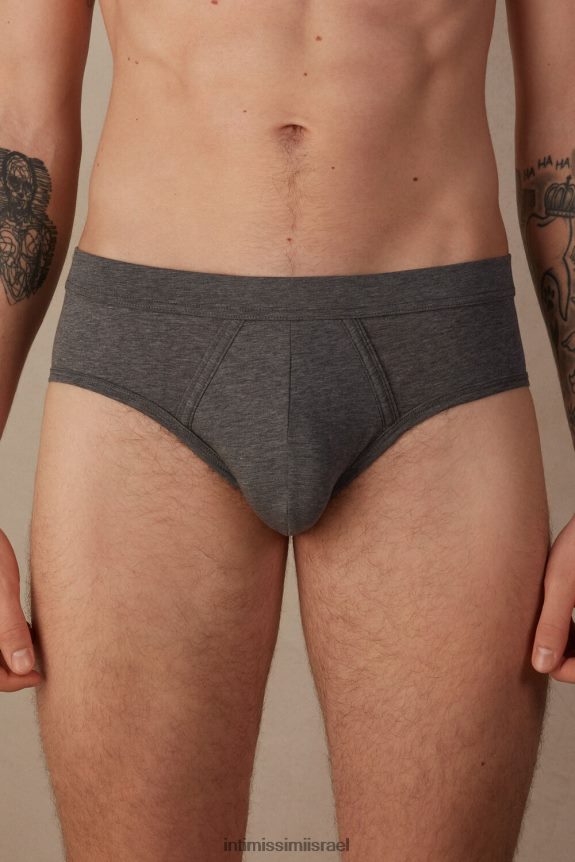 תַחתוֹנִים il Intimissimi גברים תחתוני סופימה טריים טבעיים מכותנה 5227 מלאנג' אפור פחם 44DDXH30