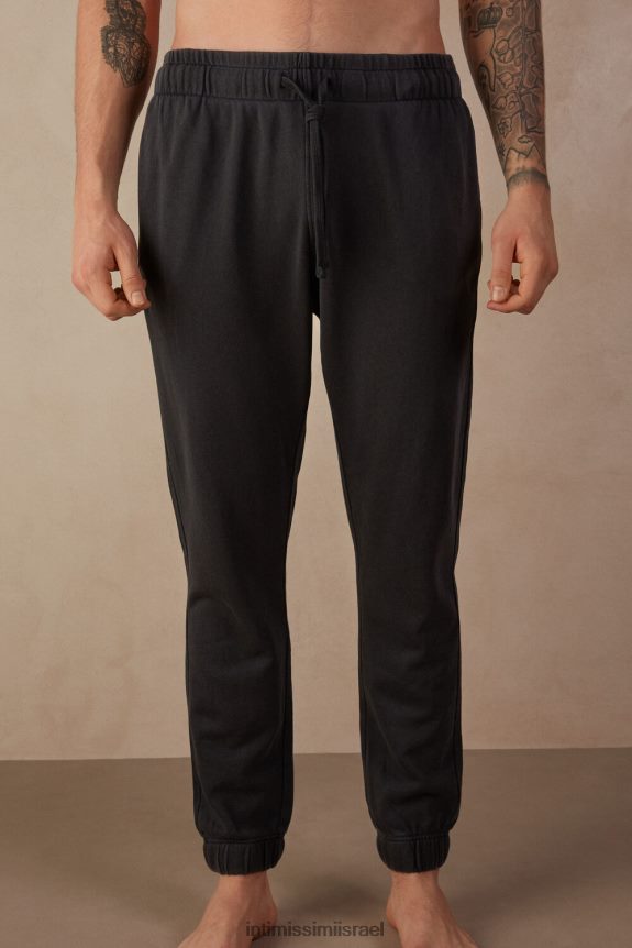 לבוש il Intimissimi גברים מכנסי פליסה ארוכים מאוסף מכובס 762i-אפור 44DDXH187