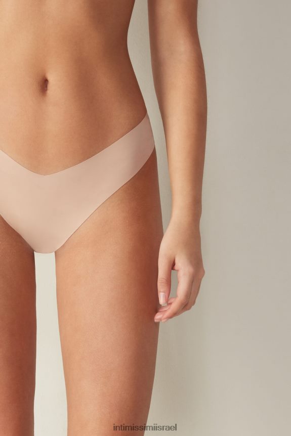 תַחתוֹנִים il Intimissimi נשים תחתוני מיקרופייבר ברזילאי אולטרה קלים בסגנון שנות ה-80 044-בז' רך 44DDXH1115