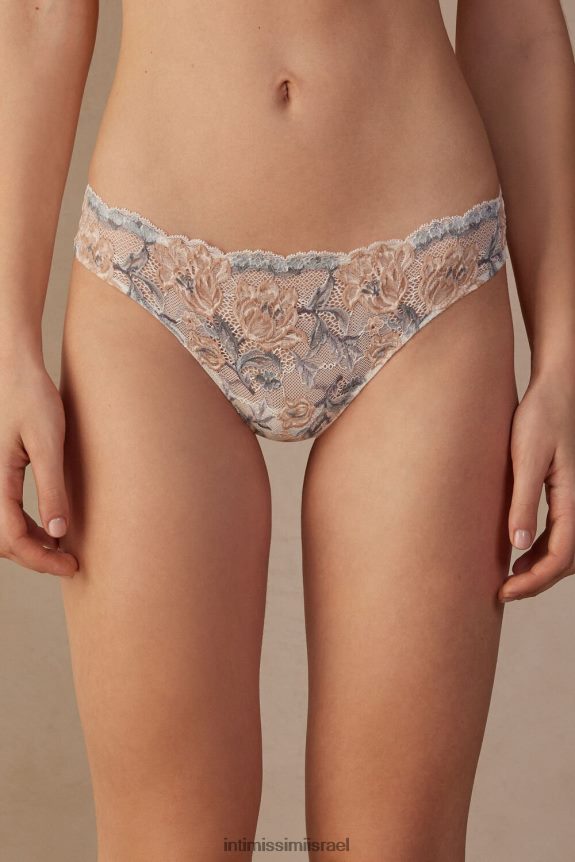תַחתוֹנִים il Intimissimi נשים תחתוני יופי ברזילאיים ארעיים 990i-סתיו ביוטי שנהב הדפס פרחוני 44DDXH938