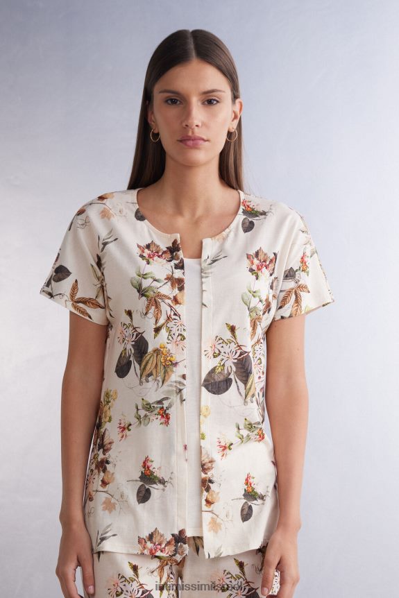 לבוש il Intimissimi נשים סתיו בוטני קצר שרוולים אולטרה טריים כותנה סופימה 999i-st.autumn botanics 44DDXH1505