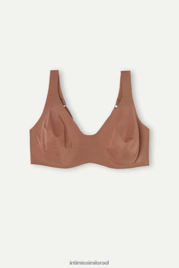 תַחתוֹנִים il Intimissimi נשים חזיית מיקרופייבר גרטה balconette קלה במיוחד 502i-בז' כהה 44DDXH489