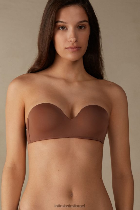 תַחתוֹנִים il Intimissimi נשים חזיית gioia bandeau 502i-בז' כהה 44DDXH730